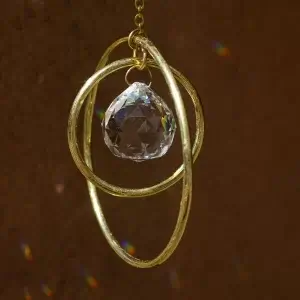 rankų darbo aukso spalvos dekoracija saulės gaudyklė namams